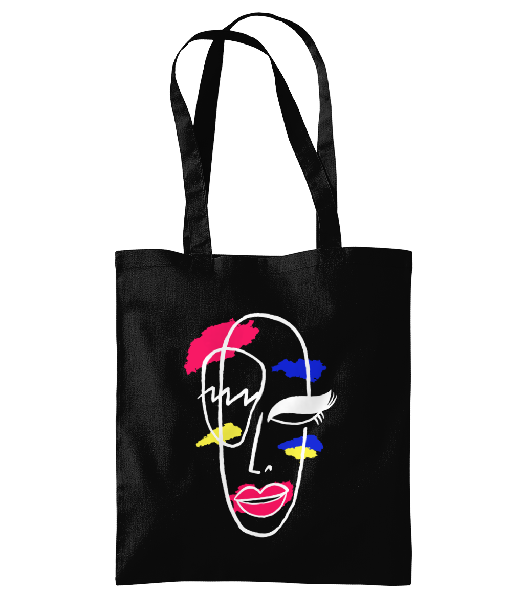 Elliott Barnicle Face Tote Bag Black