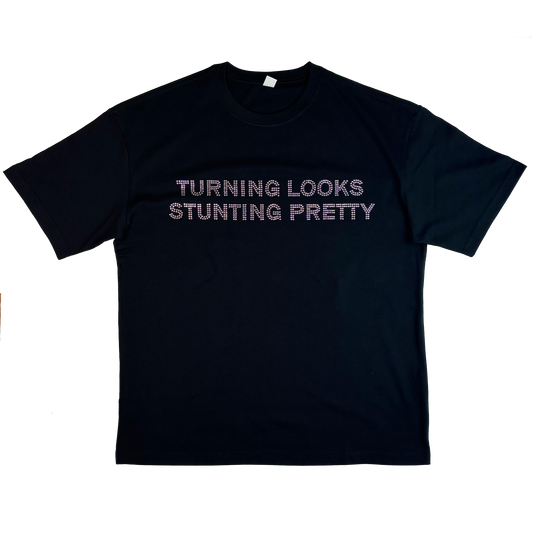 Aquaria Turning Looking Stunting Pretty Diamanté T-shirt