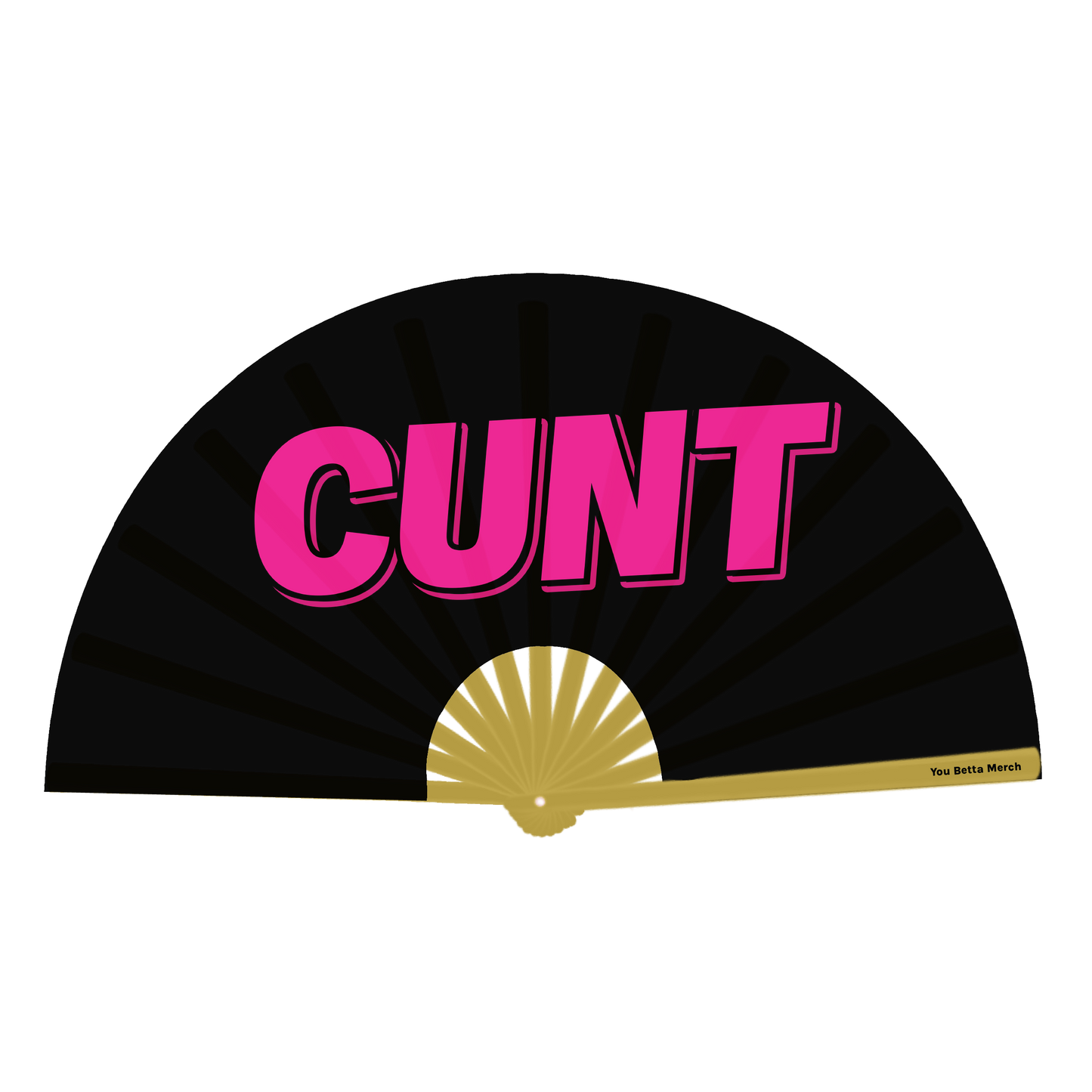 Pink Cunt Fan (Bamboo Handle)
