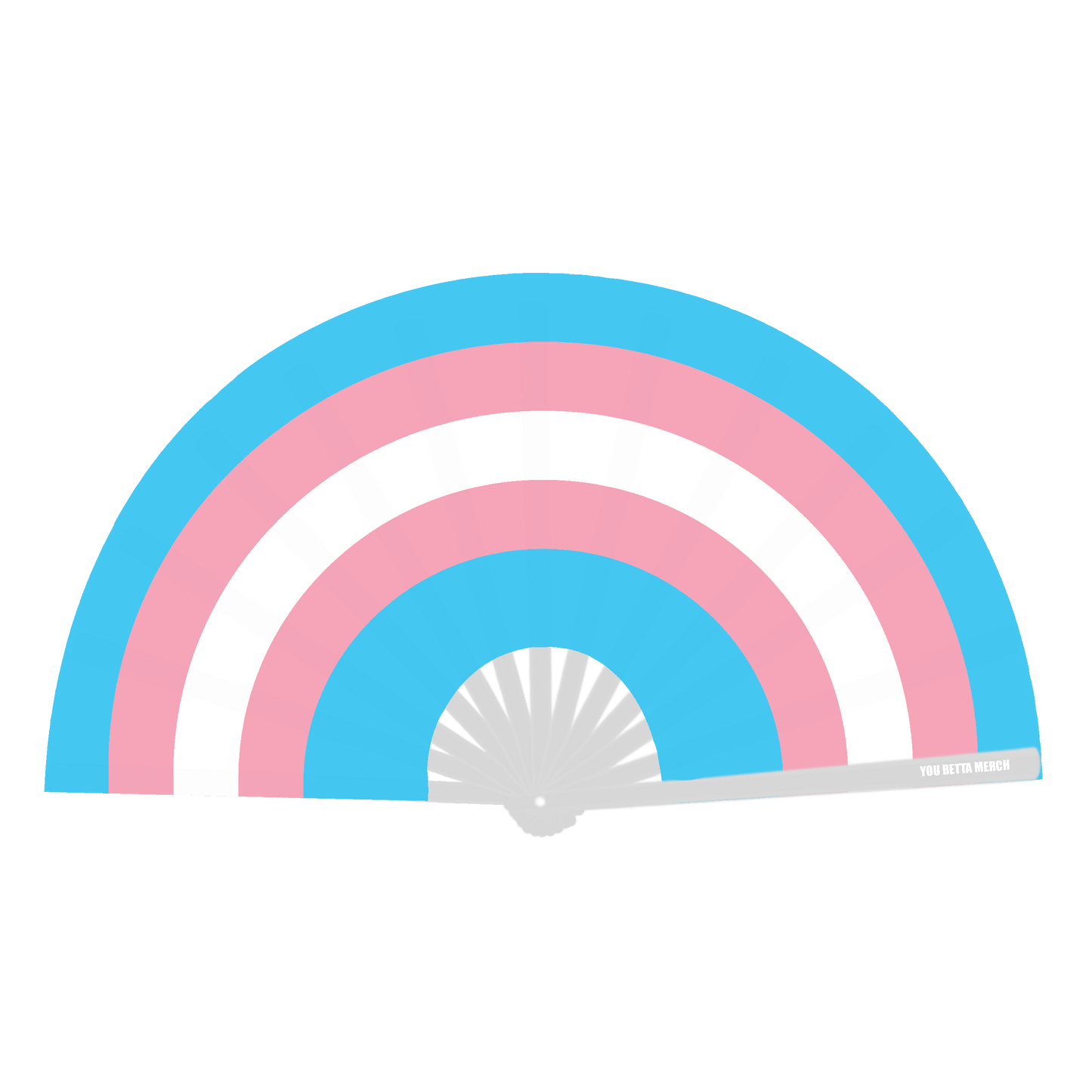 Trans Flag Fan