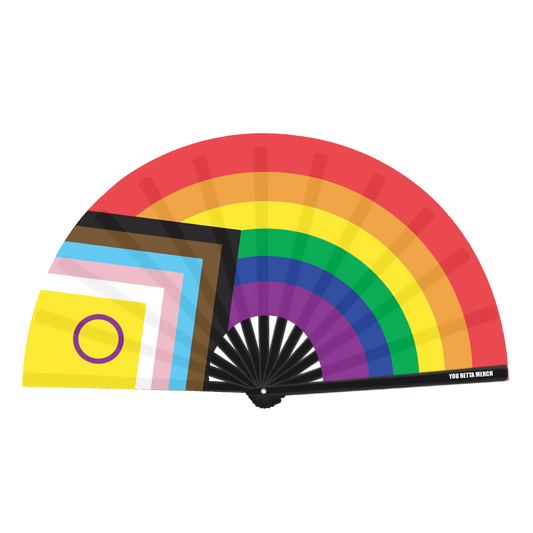 Progressive Pride Flag Fan