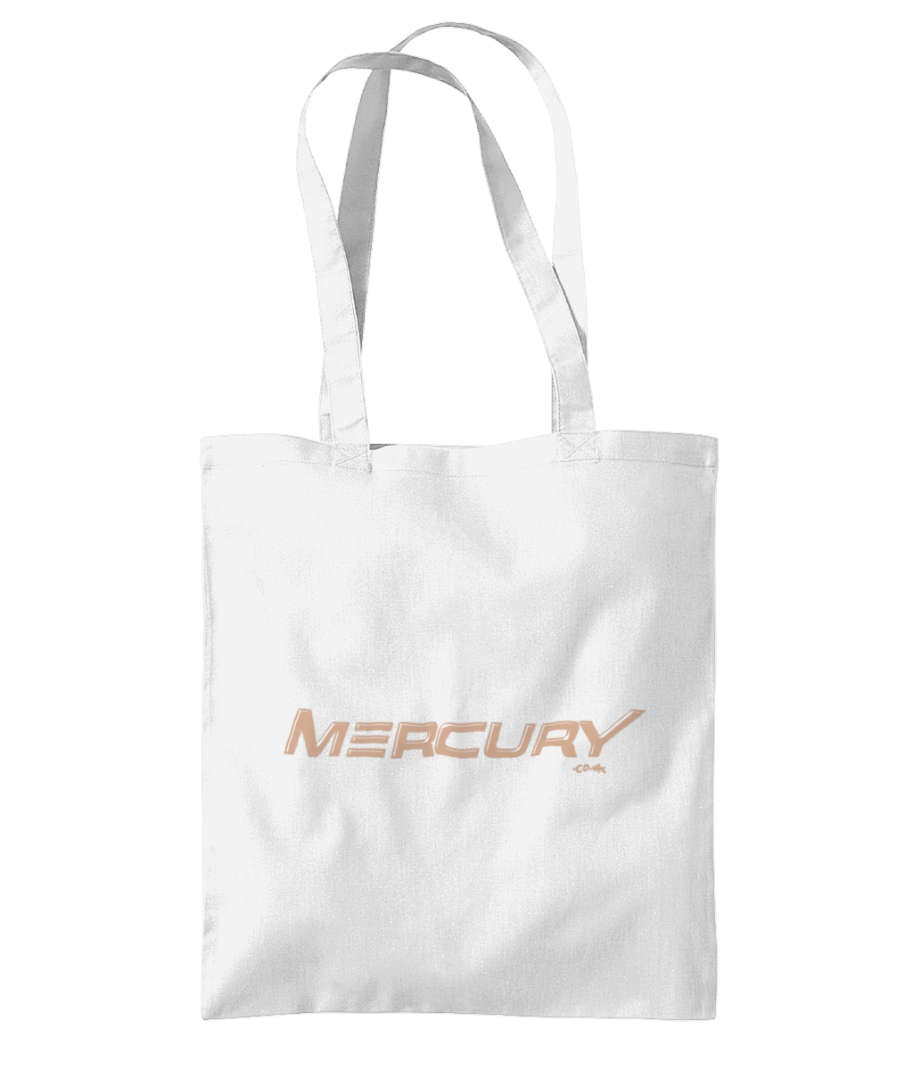 Mercury Logo Tote Bag White