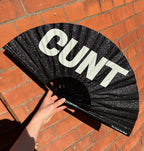 Black Glitter Cunt Fan