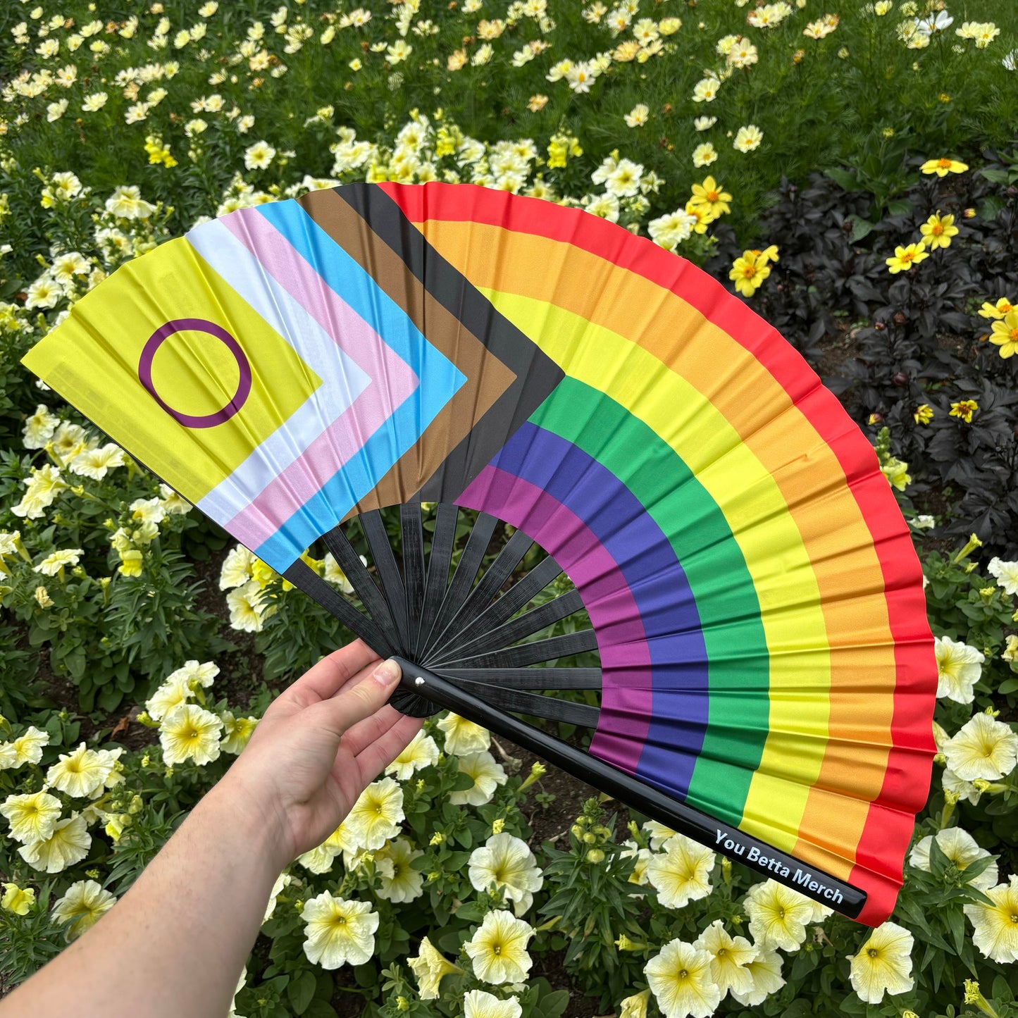 Progressive Pride Flag Fan