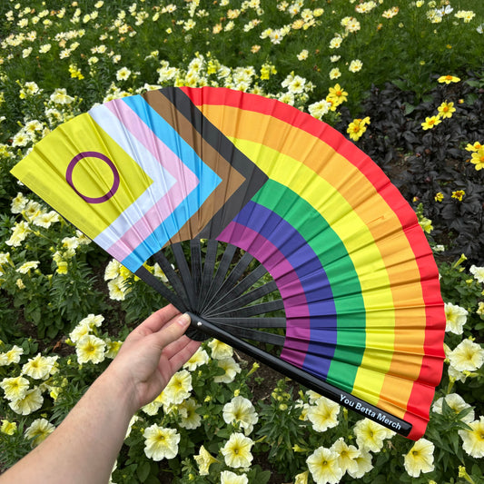 Progressive Pride Flag Fan