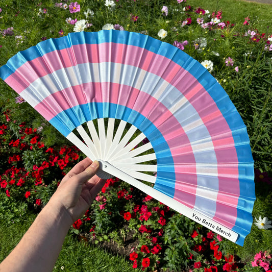 Trans Flag Fan