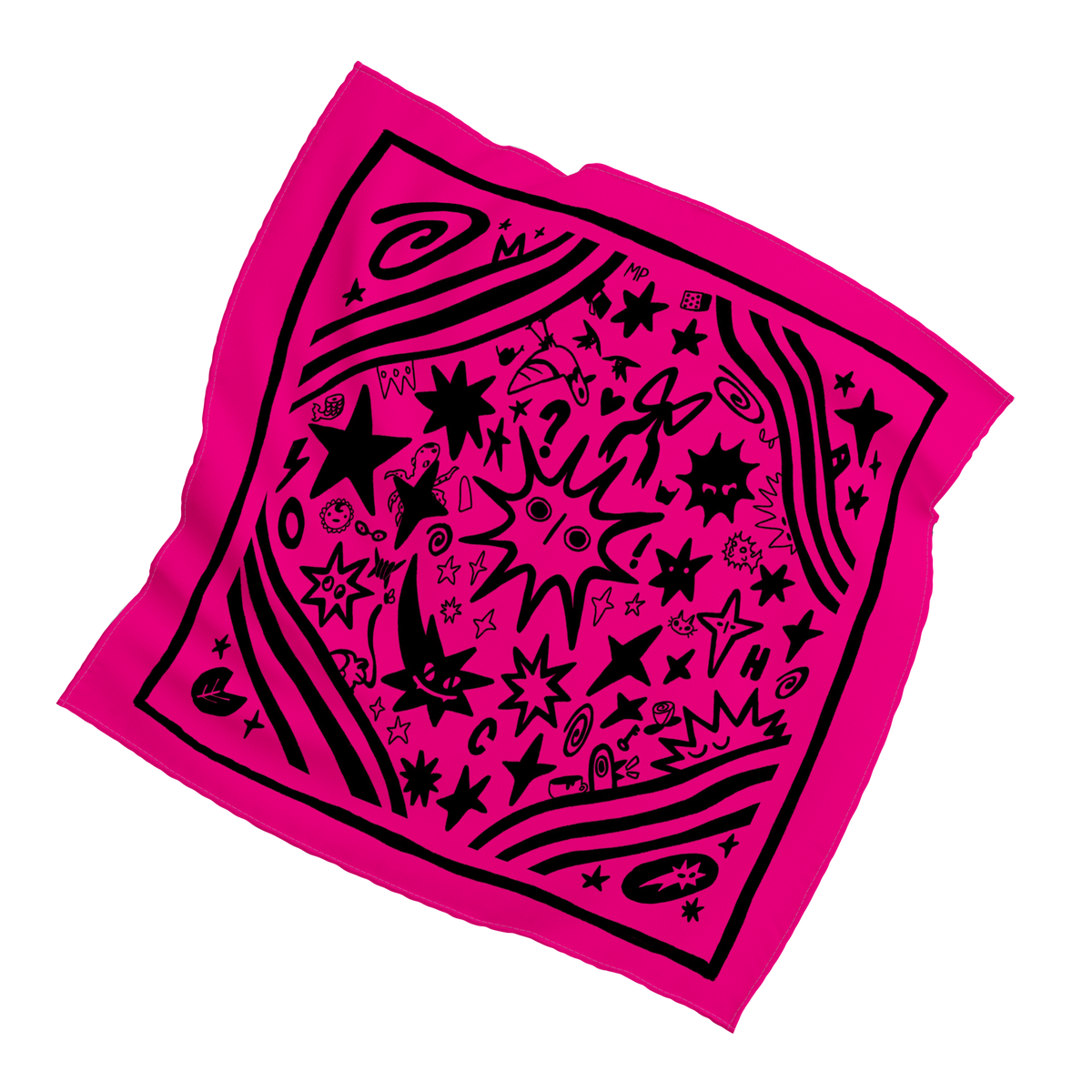 Mocha Illustrated Bandana