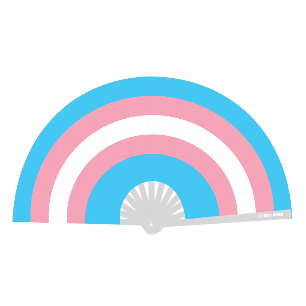 Trans Flag Fan