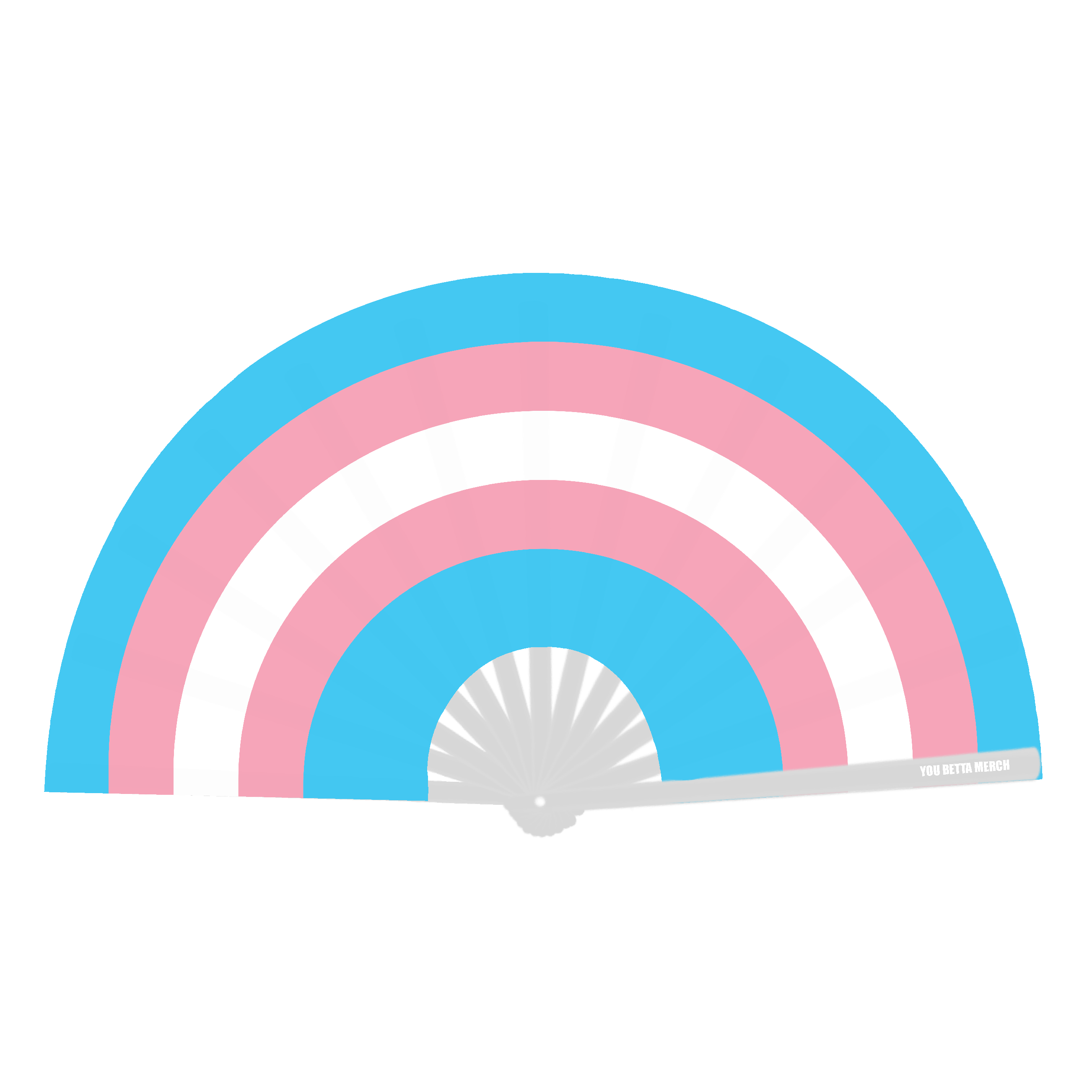 Trans Flag Fan