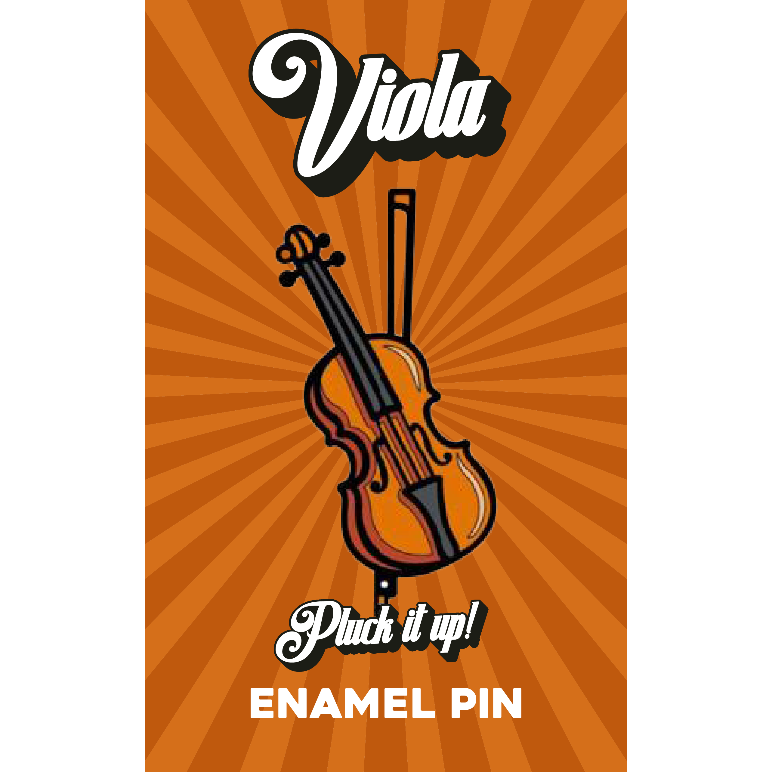 Viola Pluck It Up Pin Badge
