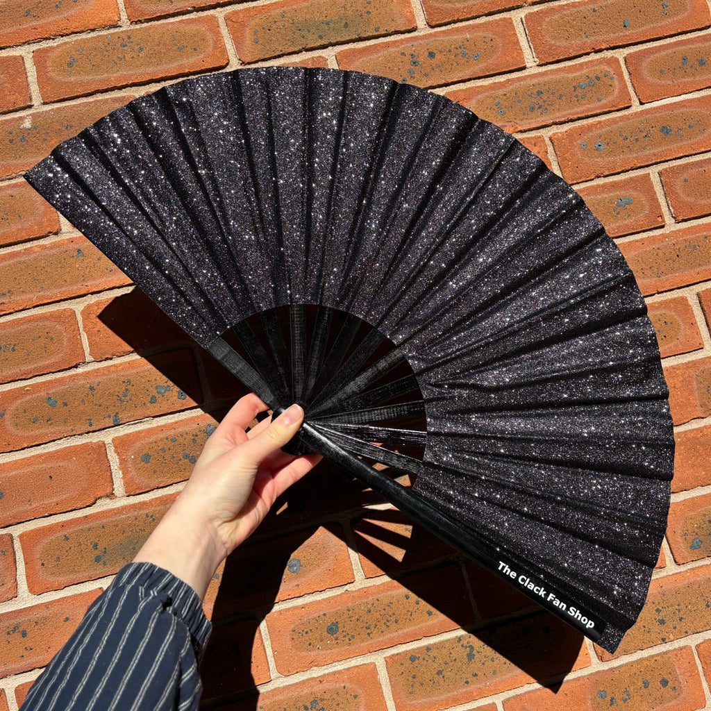 Black Glitter Fan