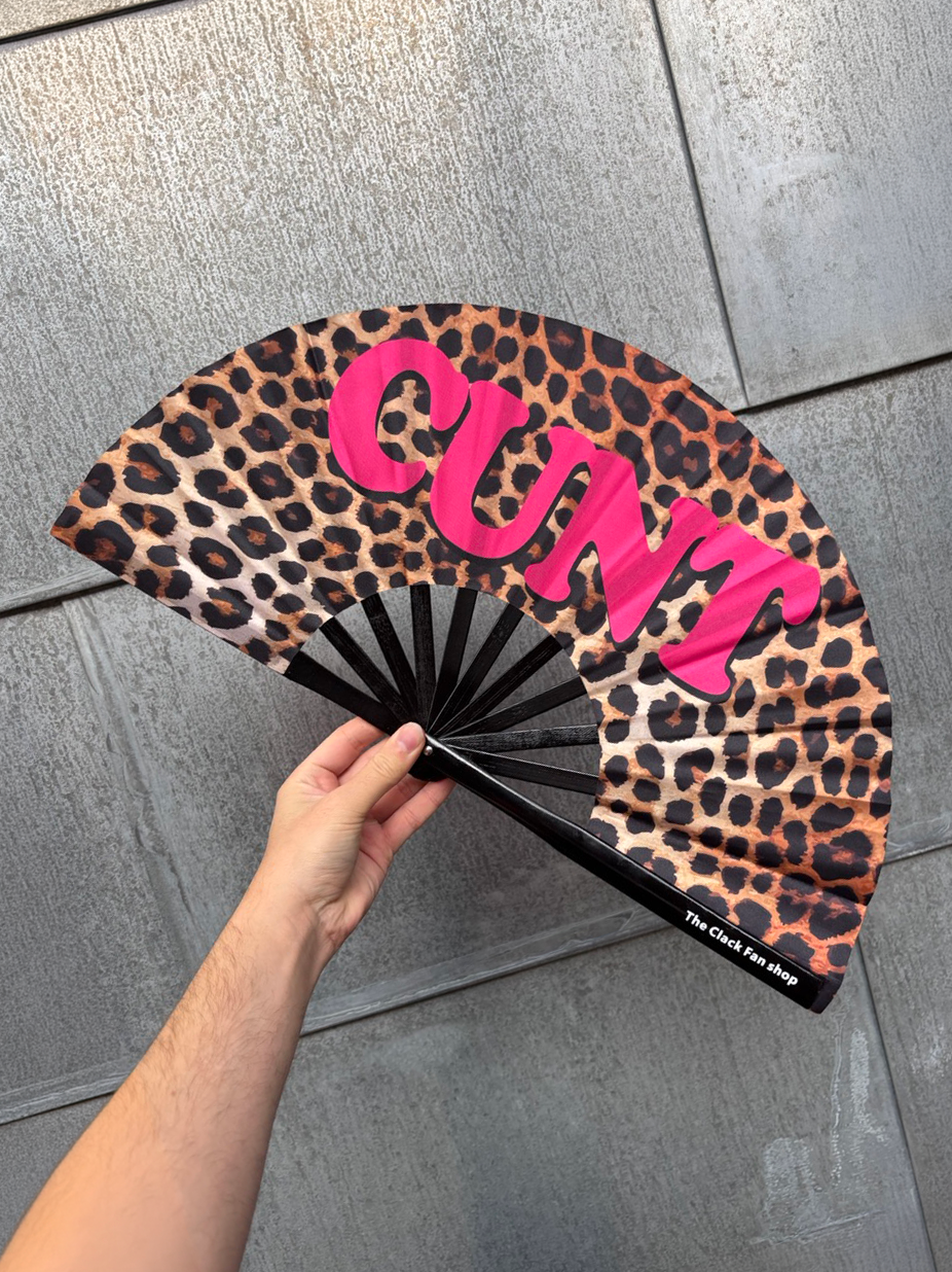 Cunt Leopard Print Fan