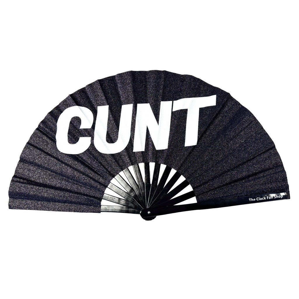 Black Glitter Cunt Fan