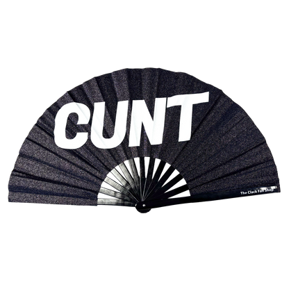 Black Glitter Cunt Fan