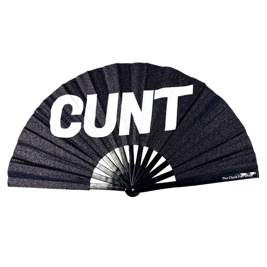 Black Glitter Cunt Fan