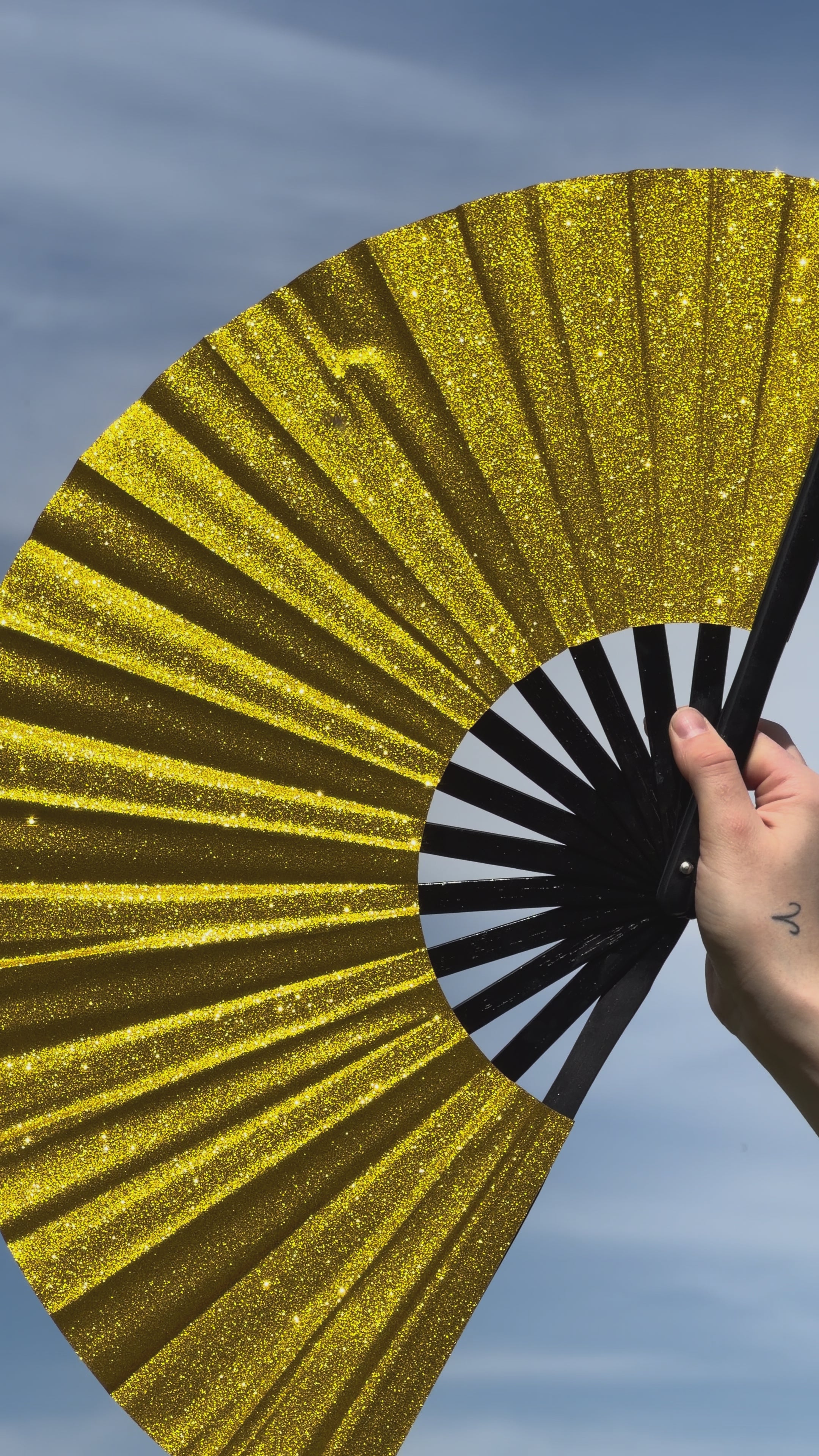 Gold Glitter Fan