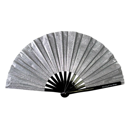 Silver Glitter Fan