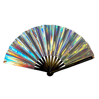 Silver Holographic Fan