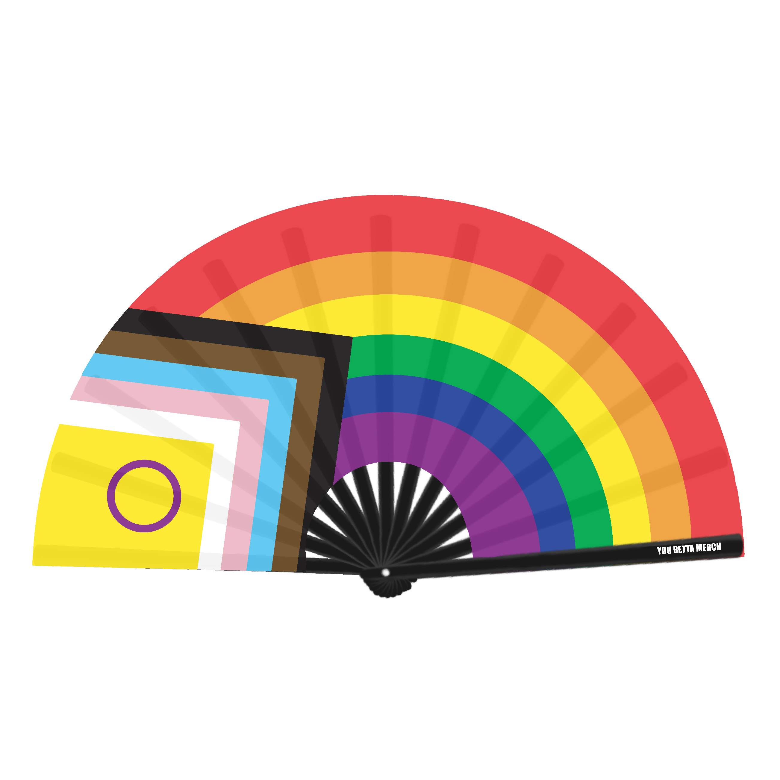 Progressive Pride Flag Fan